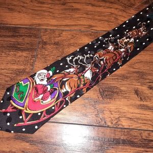 🎄Addiction NWOT Christmas Tie Santa Sledding
